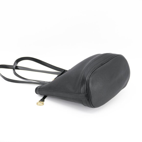 Dooney & Bourke Vintage Black Bucket Tote 90s Purse All Weather Leather Shoulder - Picture 13 of 13